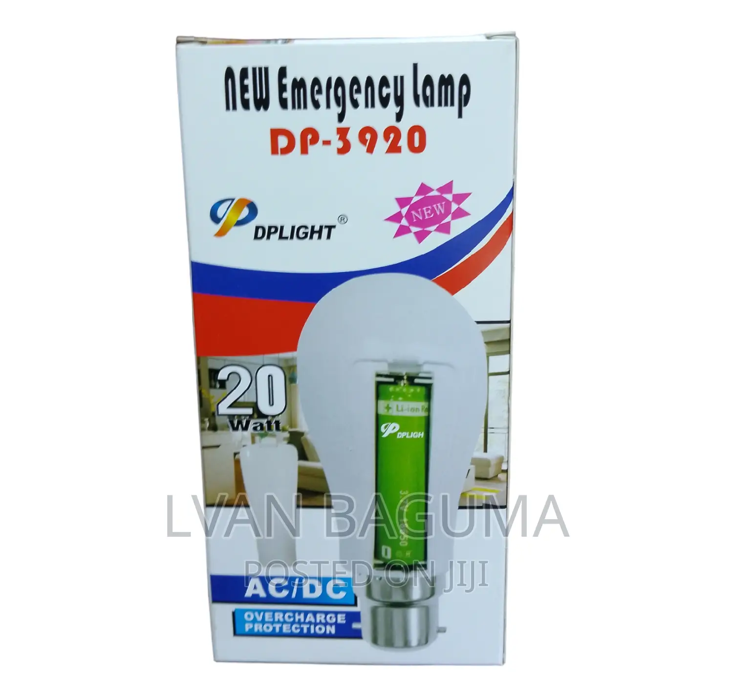 Rechargeable Emergency Bulb / Lamp - Placed in Lamp Holder