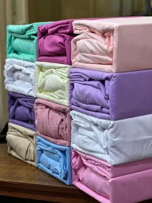 . 6*6 Cotton Fitted Bedsheets (4pc)