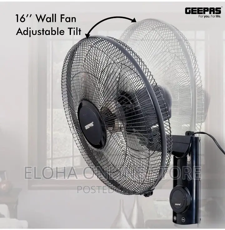 Geepas 16 Inch Wall Mounted Fan With Remote
