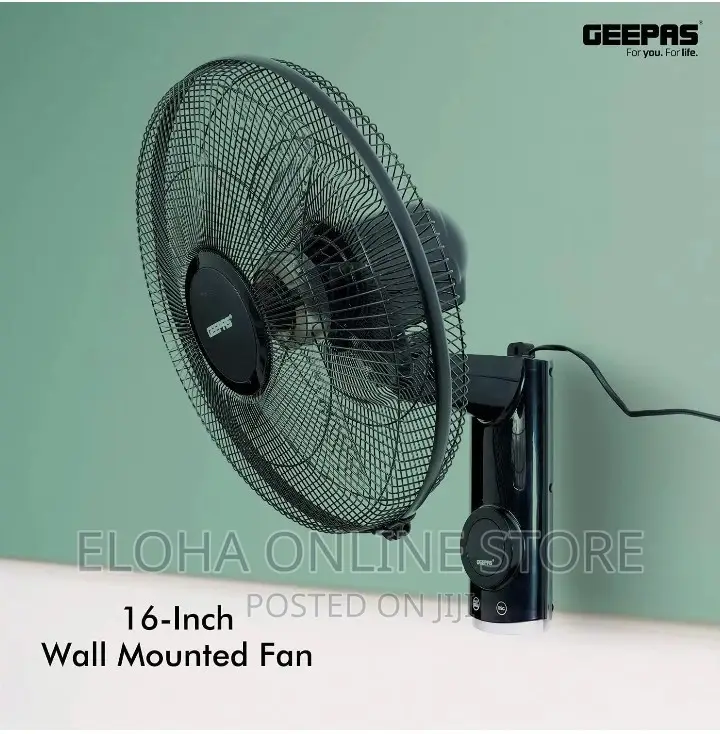 Geepas 16 Inch Wall Mounted Fan With Remote