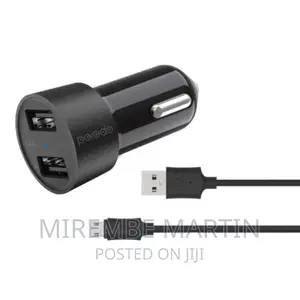 Porodo PD-M8J622M-BK – Dual USB Car Charger