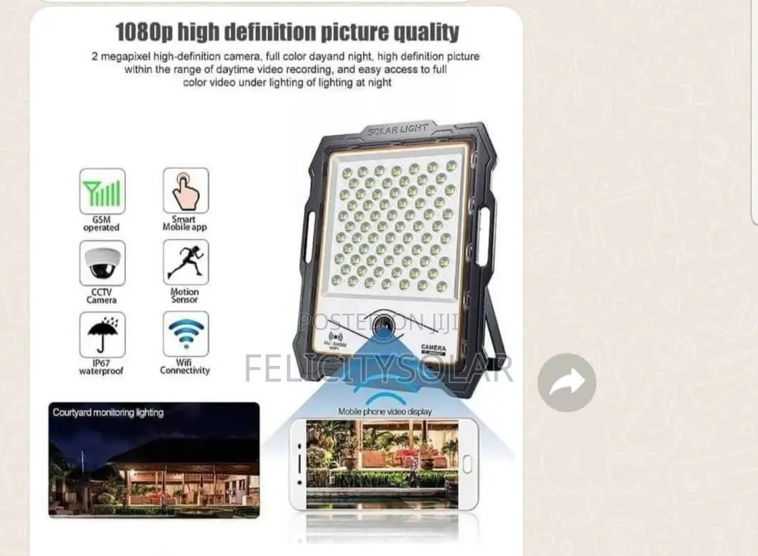 Floodlight Camera.Big Solar Connect Ug