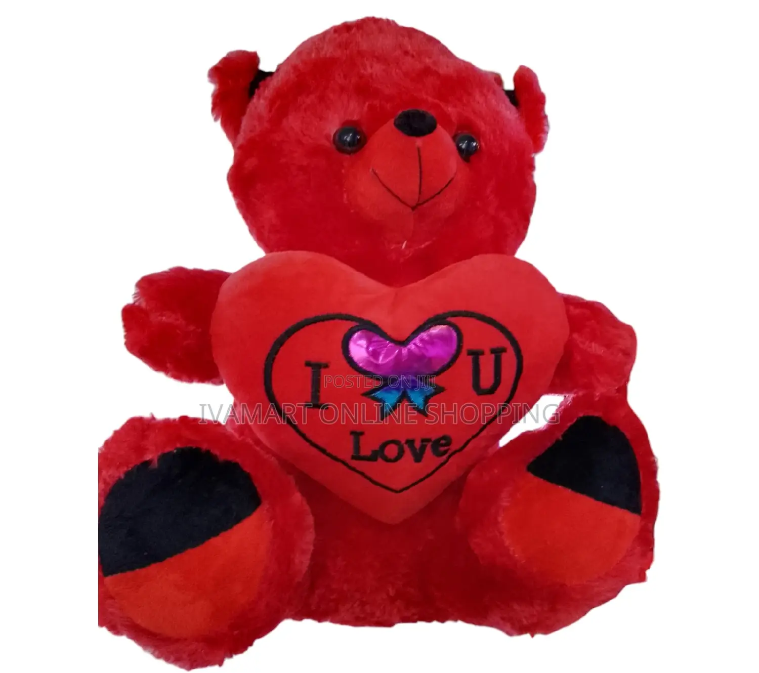 Red "I Love You" Teddy Bear - Medium Size