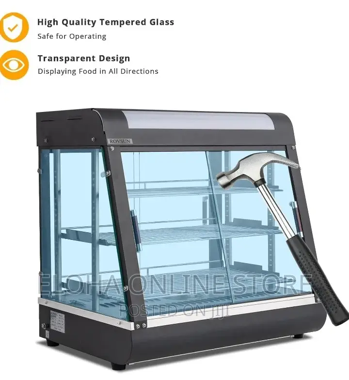 Stainless Steel 3 Tray Food Warmer Display