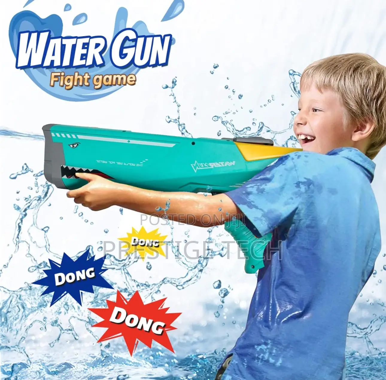 Kids Electric Water Gun (Shark Water Blaster Toy 32ft Spray)