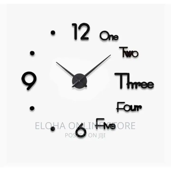 New 3D Wall Mounted O'Clock