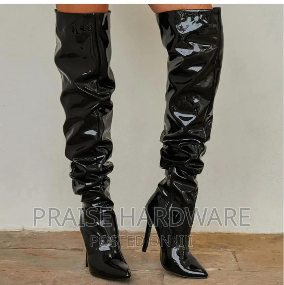 Black Designer  Booty Shoes