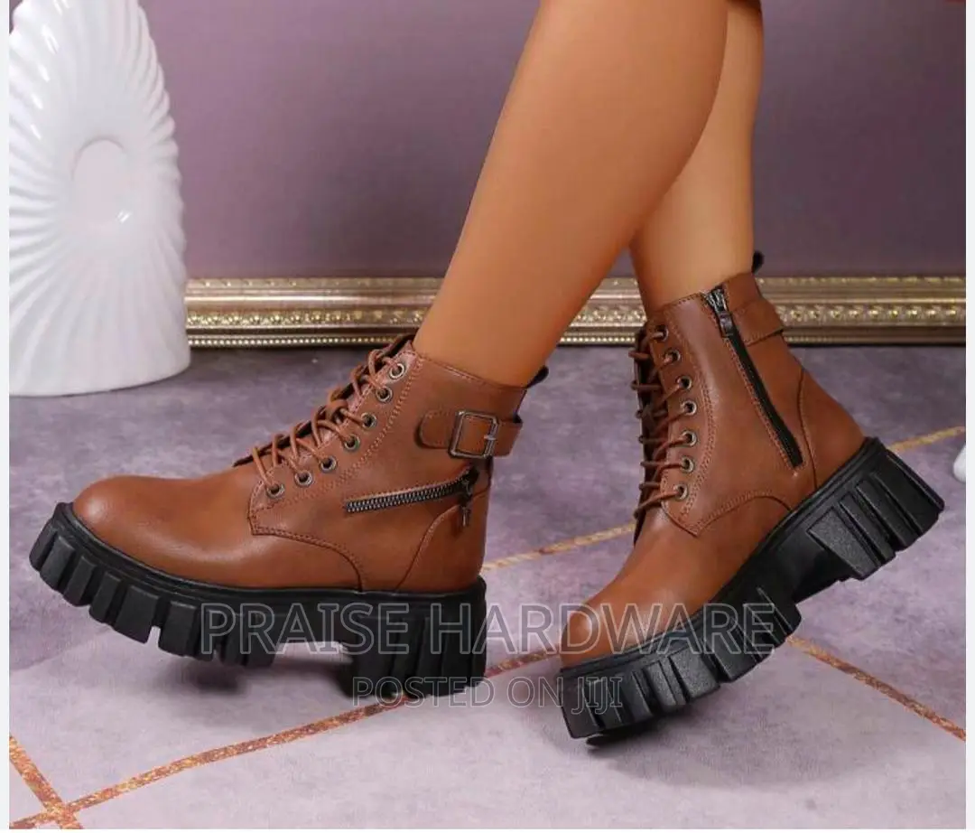 Mixed Maroon and Black Shoes