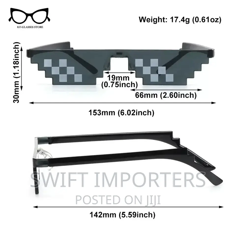 Thug Life Glasses Mosaic Fashion Sun Glasses Thuglife Party