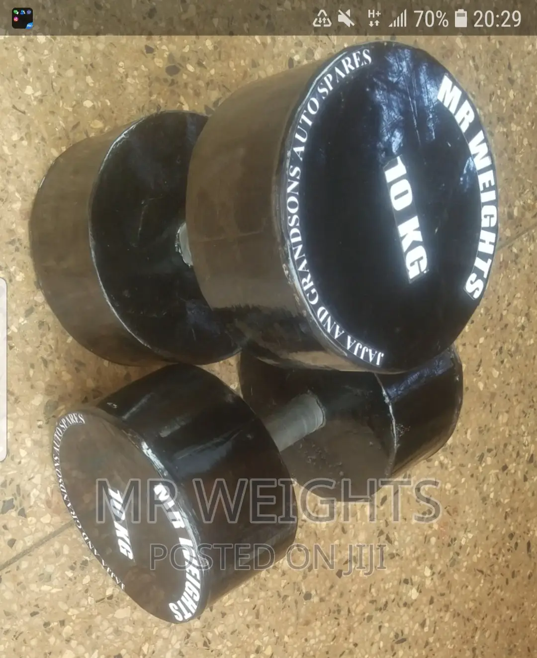 Gym and Home Concrete Dumbbells