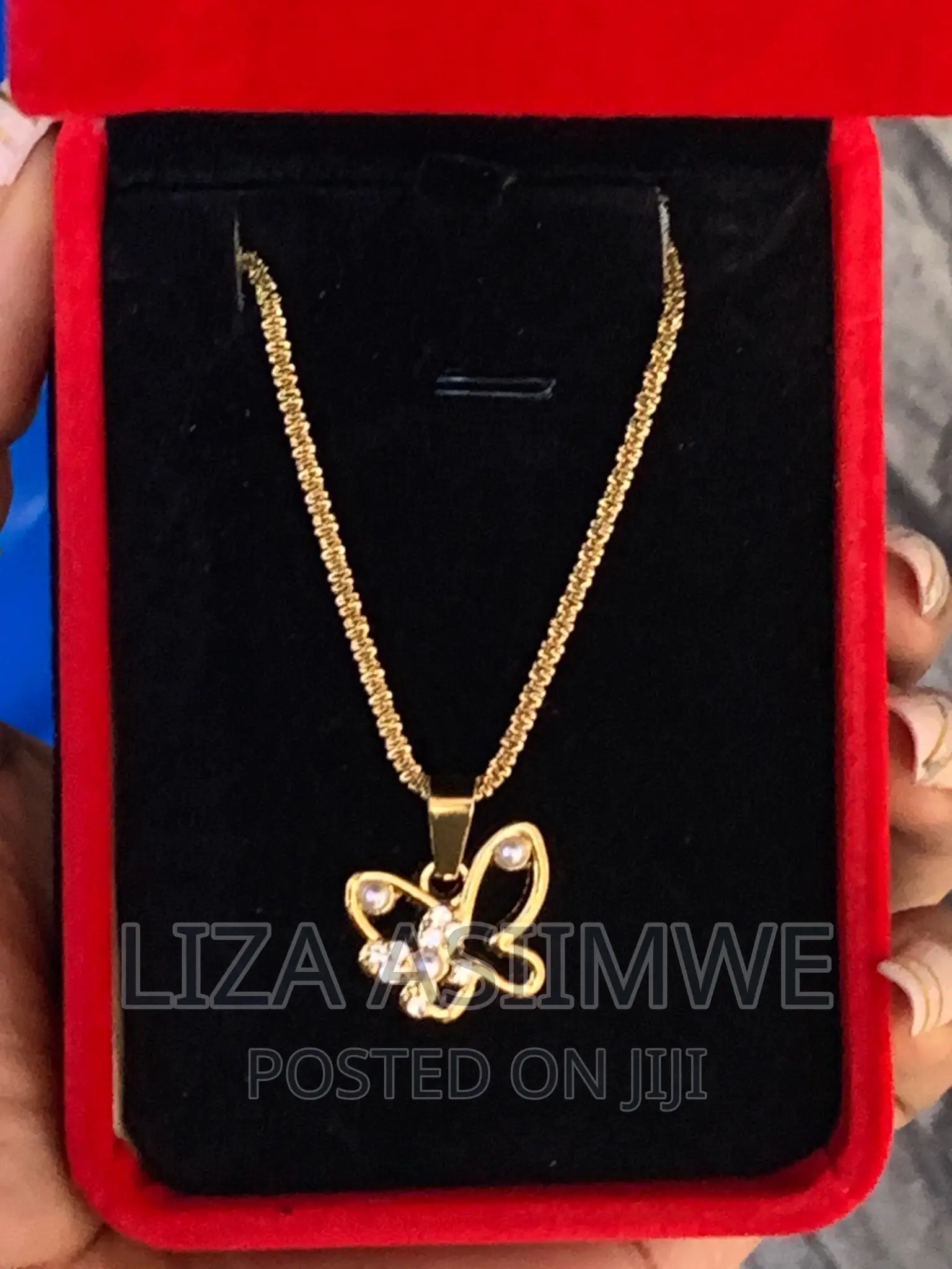 Lady’S Necklace With a Butterfly Pendant