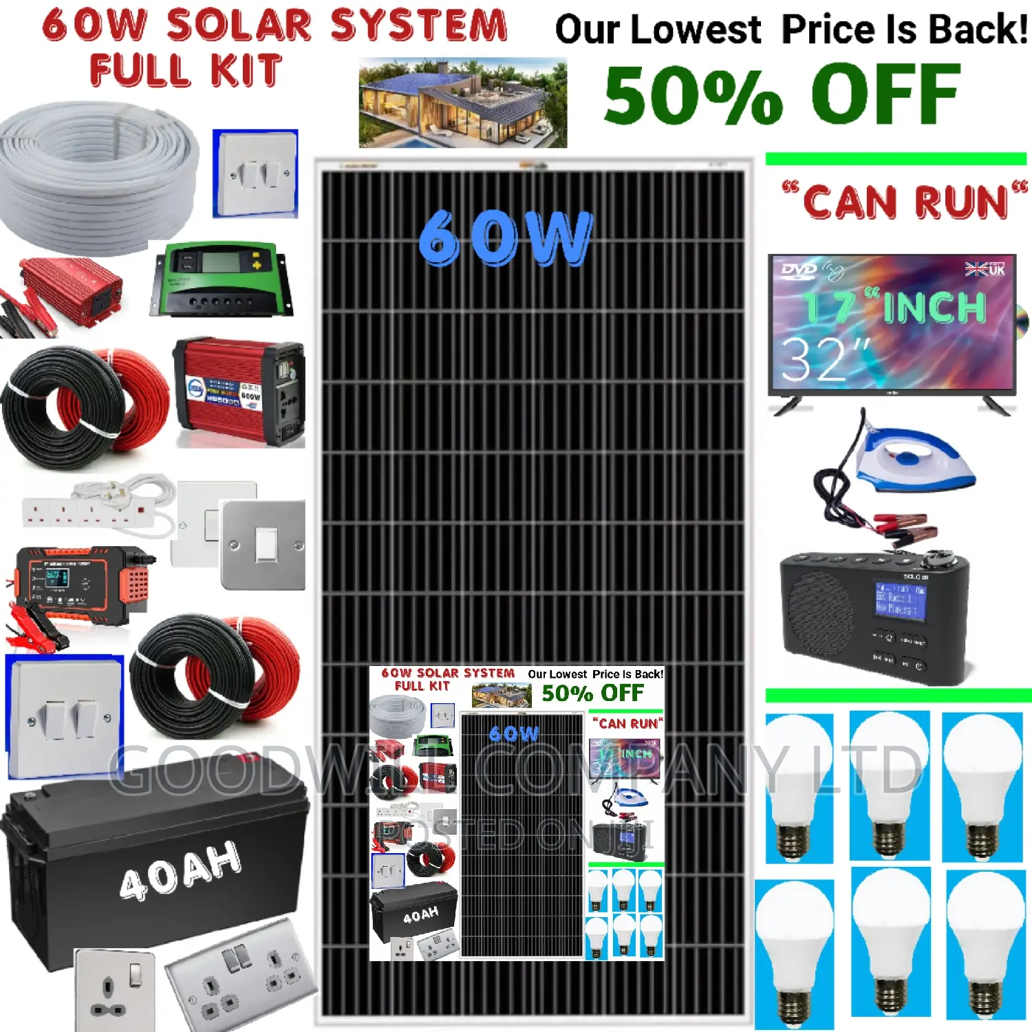 German Technology 60w Solar Kit