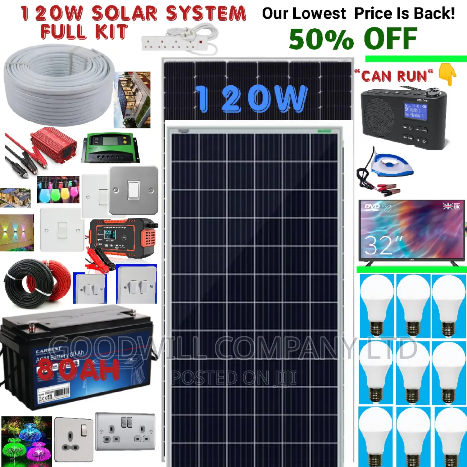 German Technology 120w Solar Kit