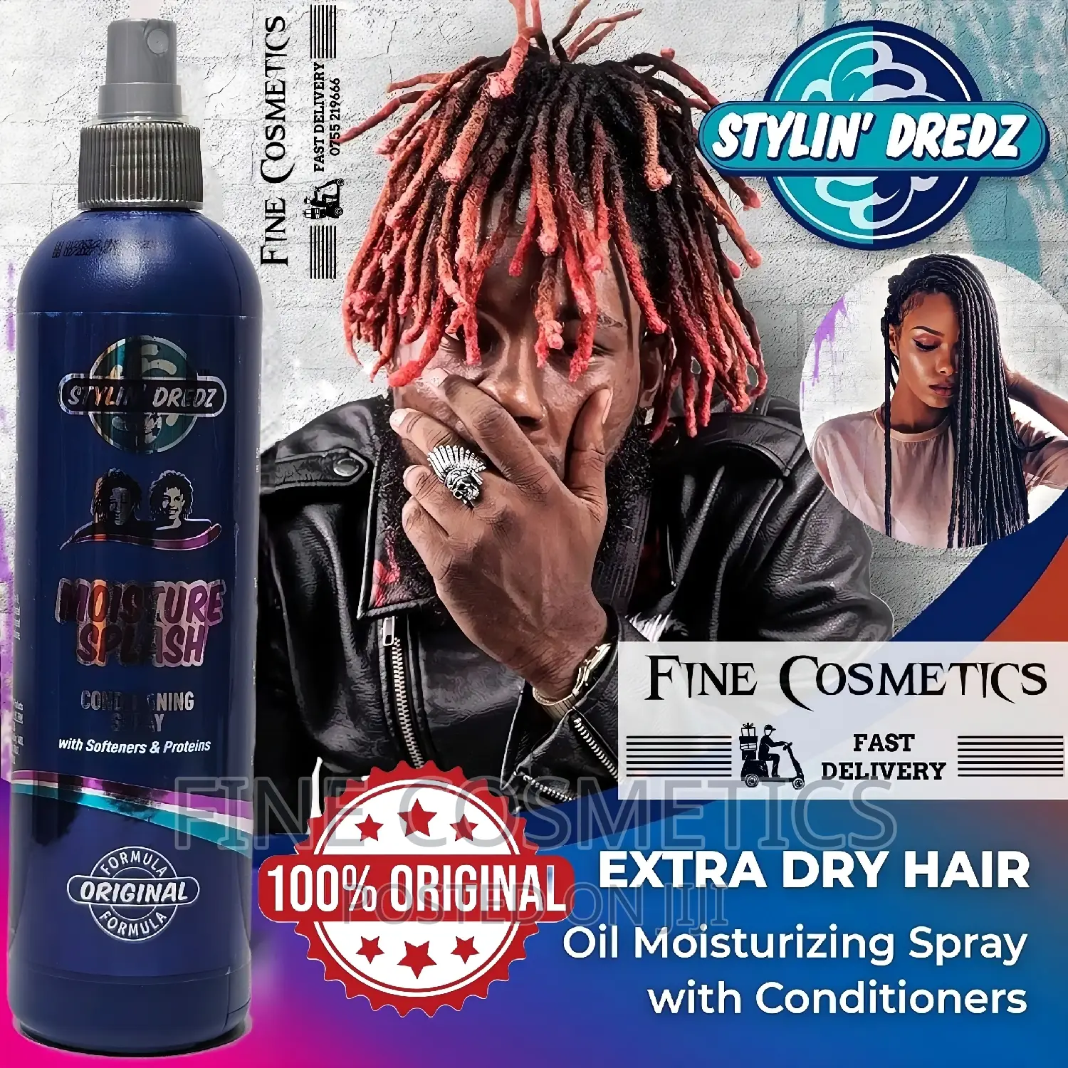 Stylin Dredz Moisturising Splash Braids Spray and Dreadlocks