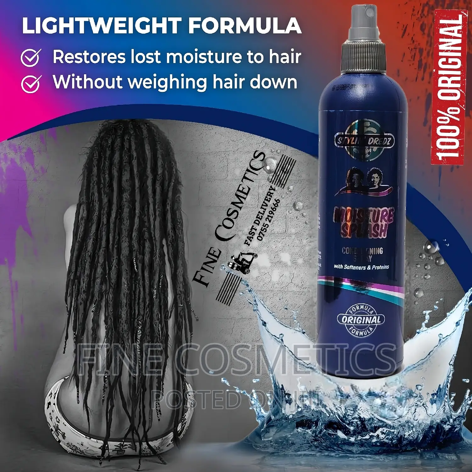 Stylin Dredz Moisturising Splash Braids Spray and Dreadlocks