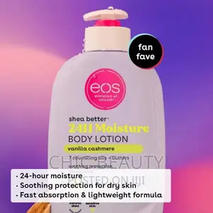 EOS Shea Better Vanilla Cashmere 24H Moisture Body Lotion.