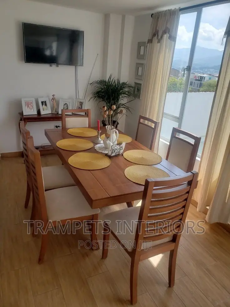 Dinning Table 6 Seater Wooden/ Cushion Seat