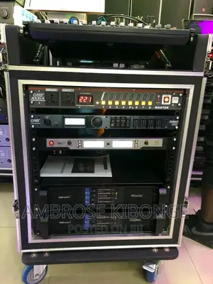 Medium Size Flight Case PA/DJ Rack + Top Dj Mixer Work Table