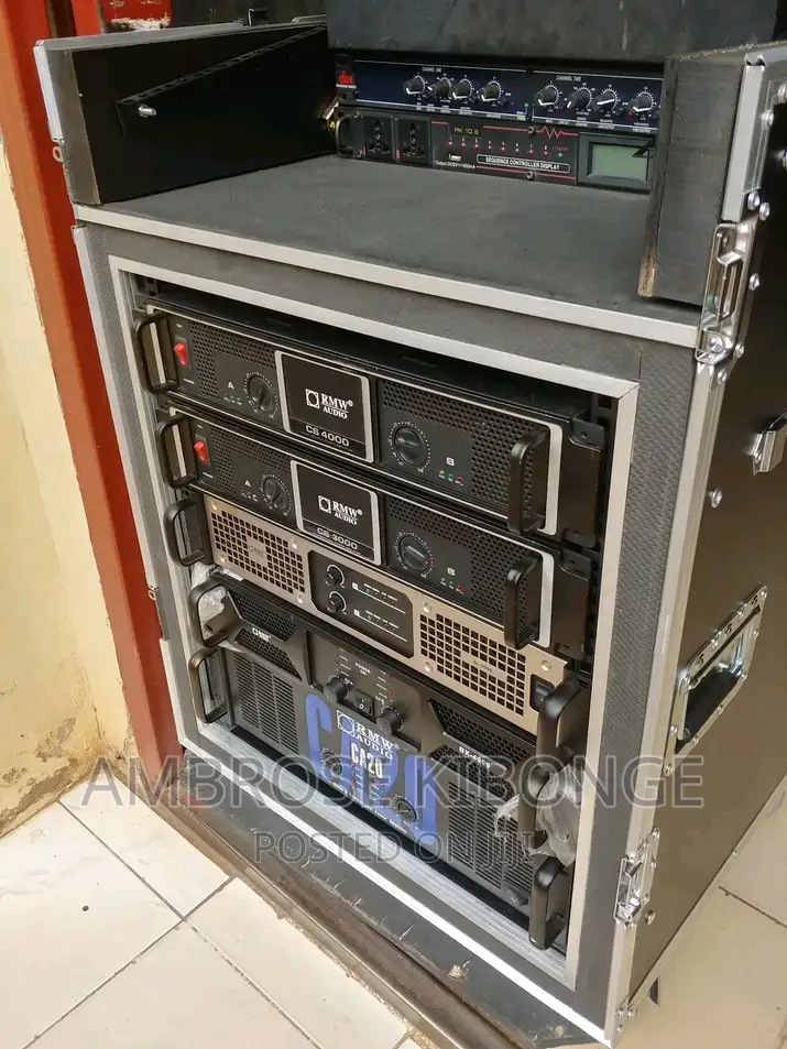 Medium Size Flight Case PA/DJ Rack + Top Dj Mixer Work Table