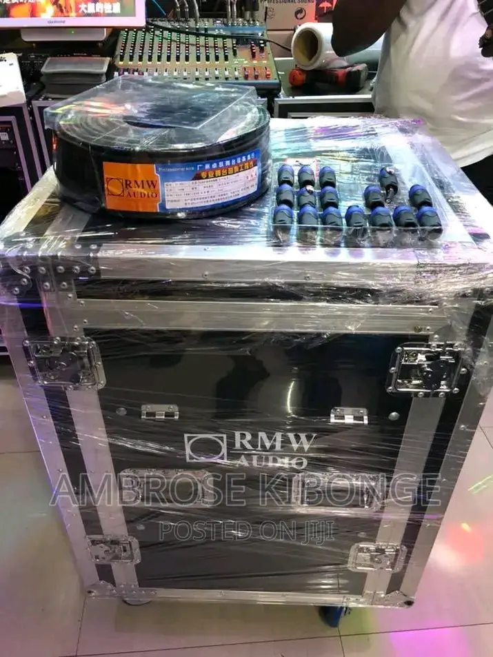 Medium Size Flight Case PA/DJ Rack + Top Dj Mixer Work Table