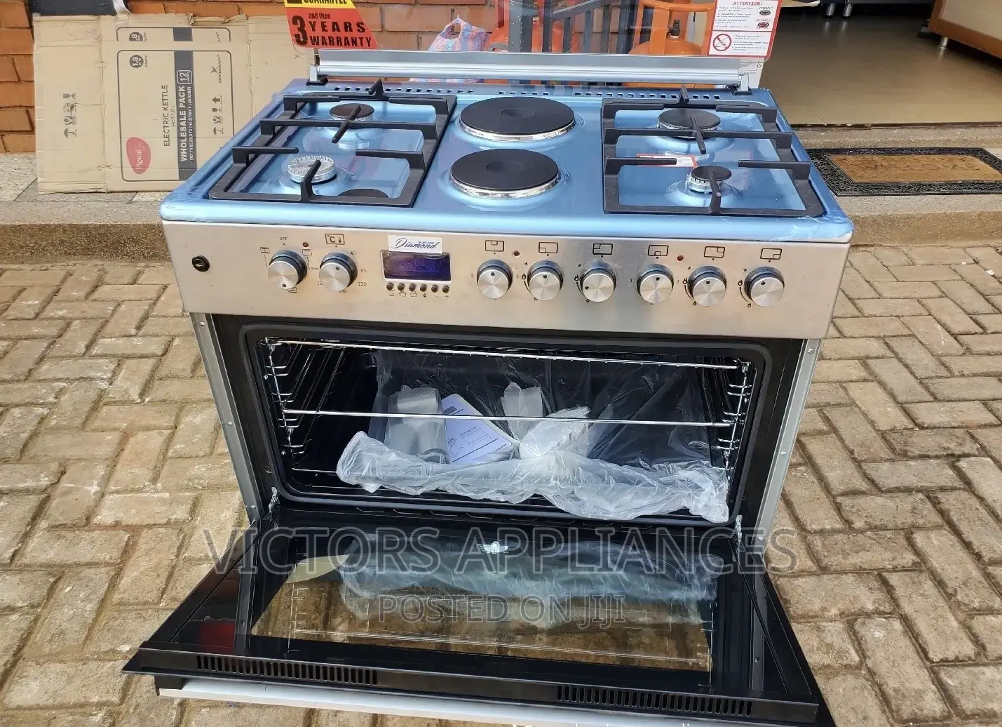 Blueflame Cooker 90x60cm 4+1 Inox Stainless Steel
