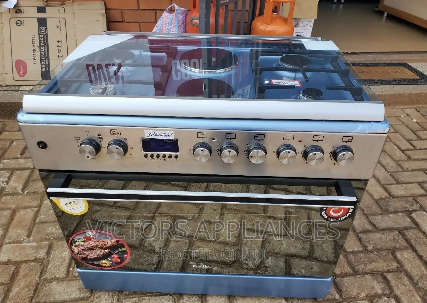 Blueflame Cooker 90x60cm 4+1 Inox Stainless Steel