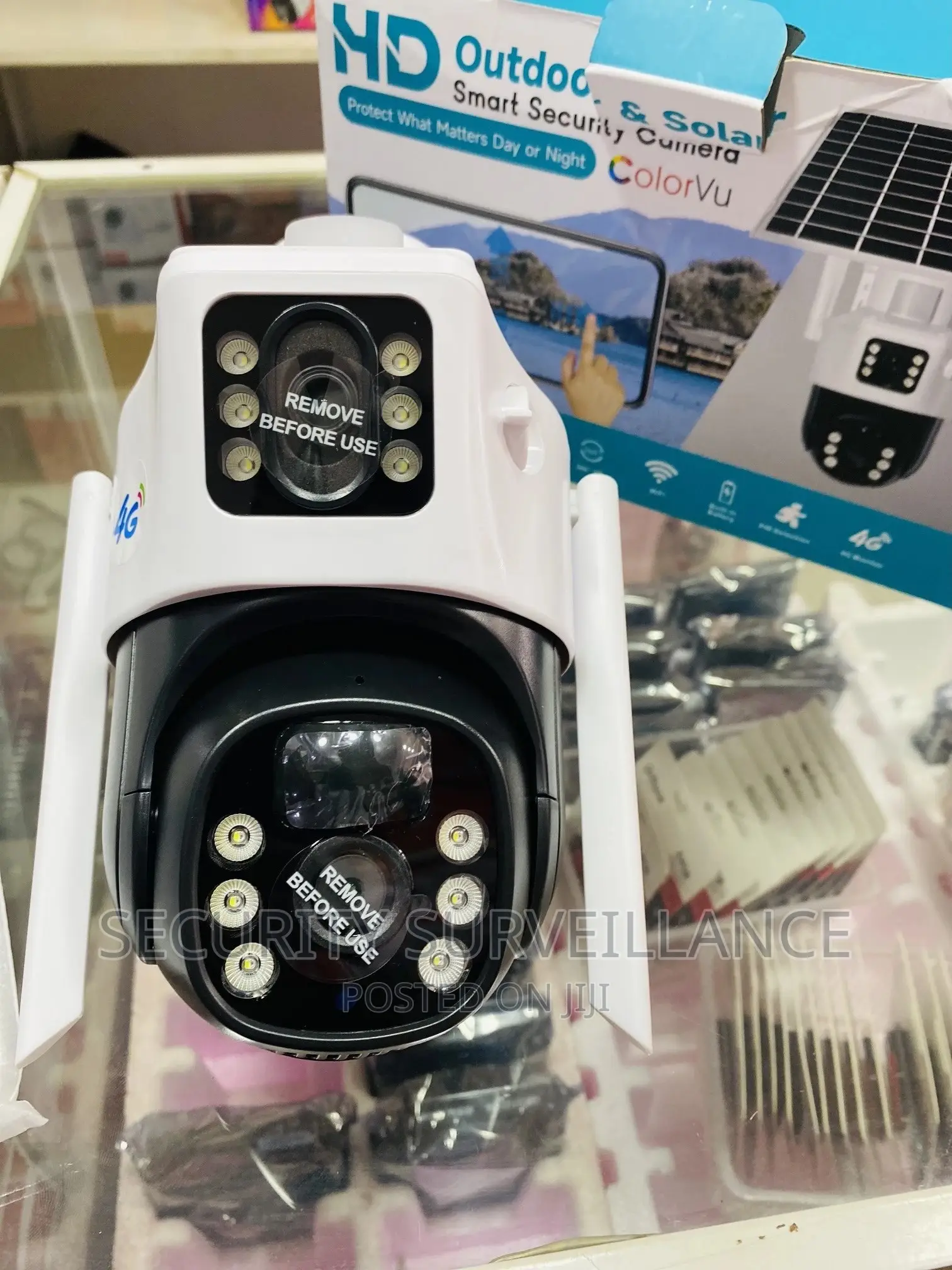 Dual Lens Solar Powered 360 Degrees 4g Sim Outdoor Camera