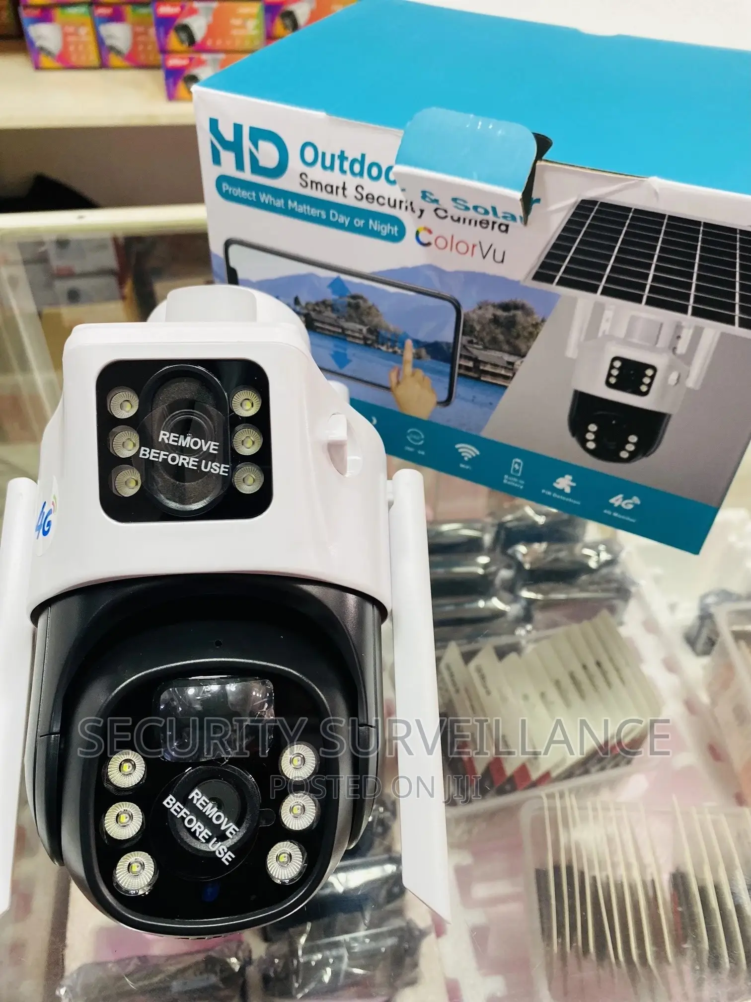 Dual Lens Solar Powered 360 Degrees 4g Sim Outdoor Camera