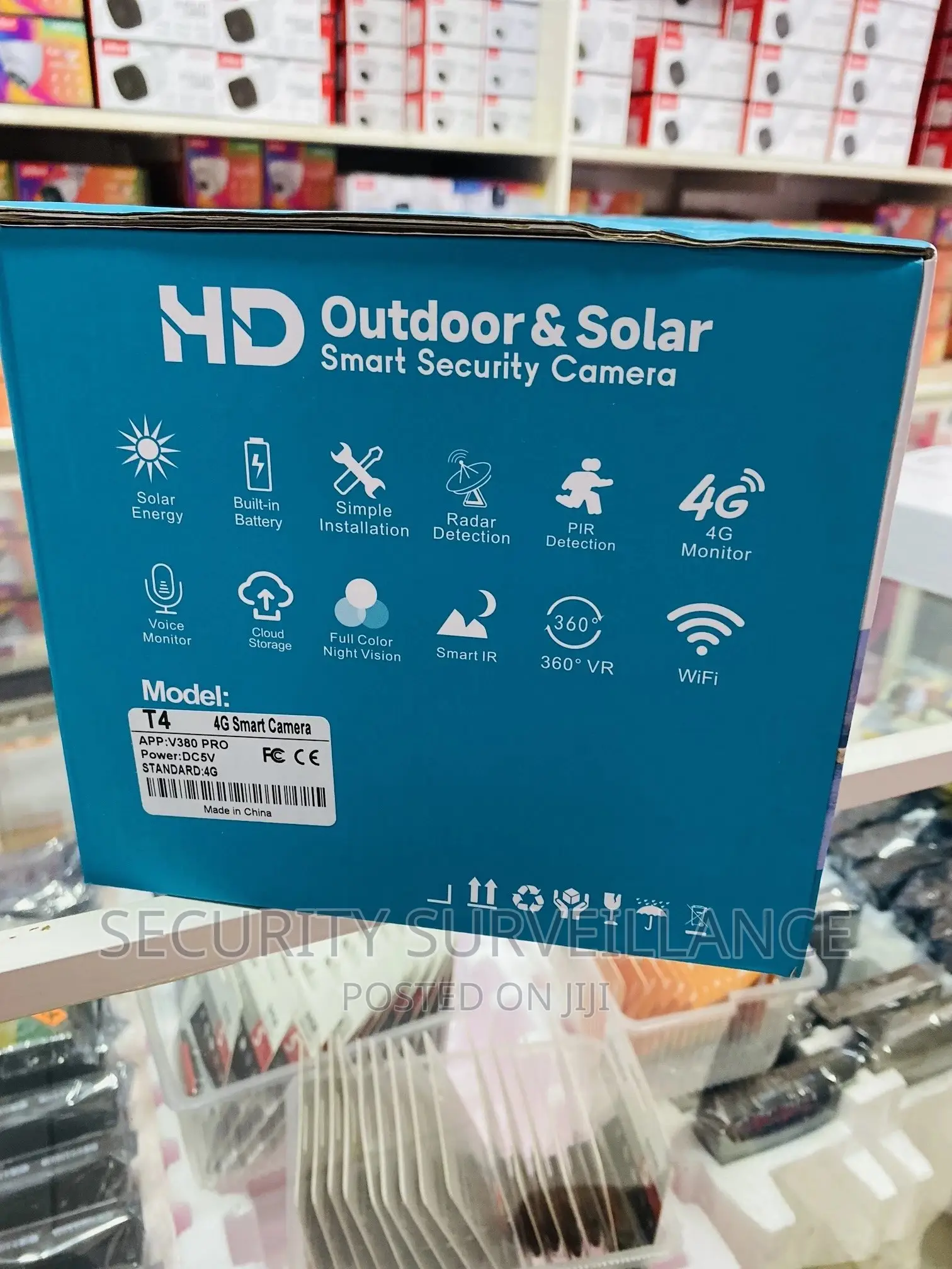 Dual Lens Solar Powered 360 Degrees 4g Sim Outdoor Camera