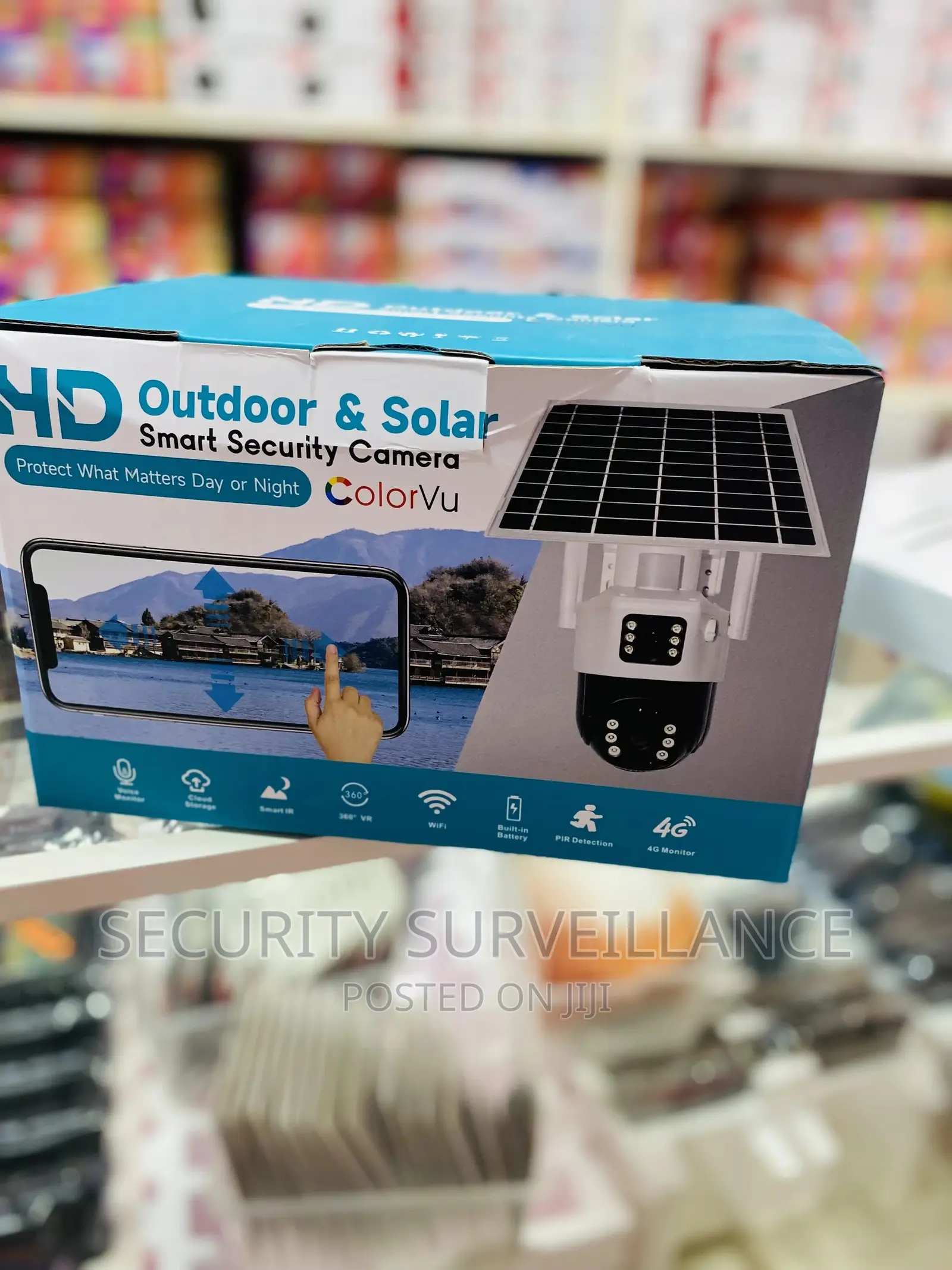 Dual Lens Solar Powered 360 Degrees 4g Sim Outdoor Camera