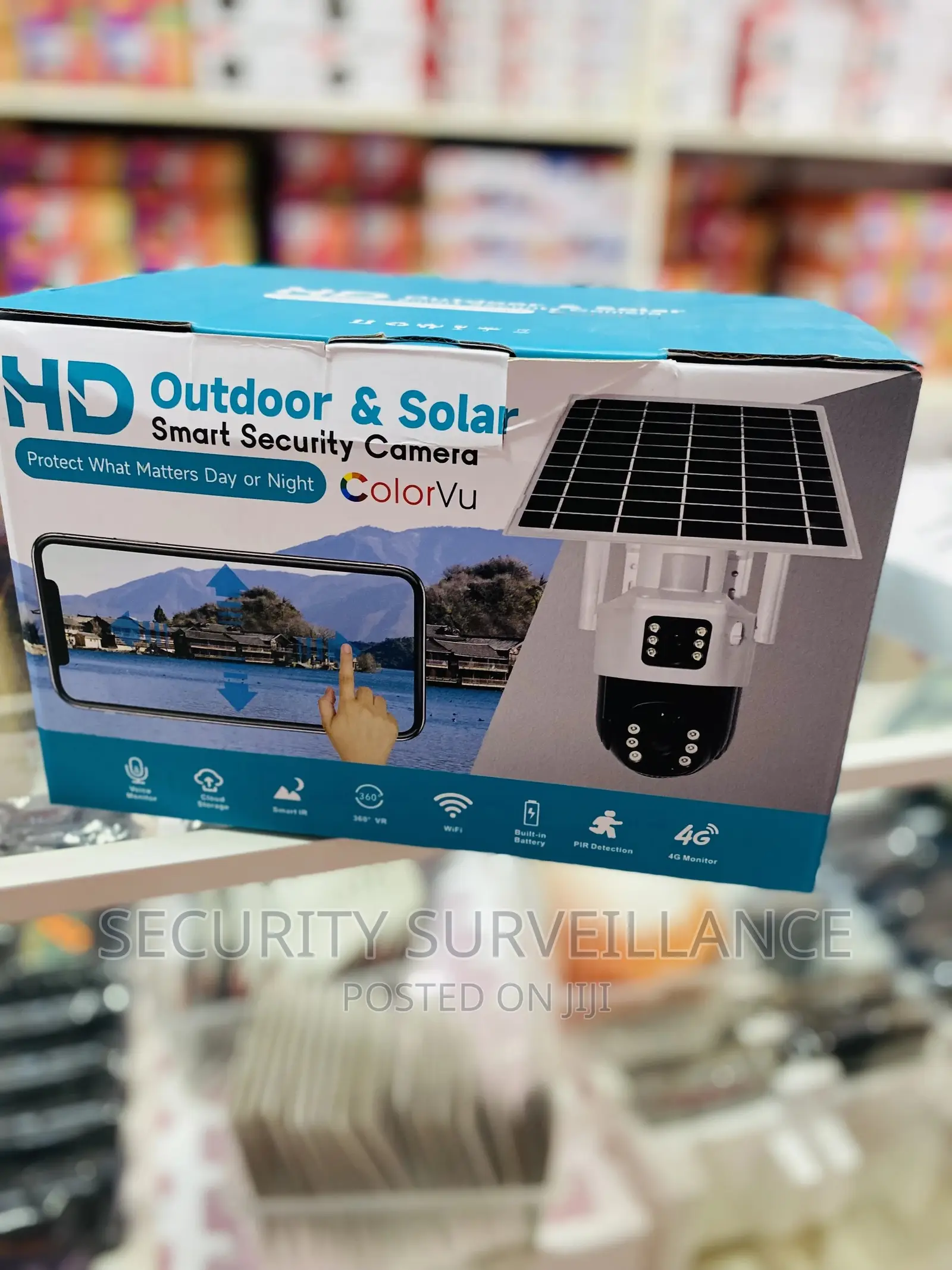 Dual Lens Solar Powered 360 Degrees 4g Sim Outdoor Camera