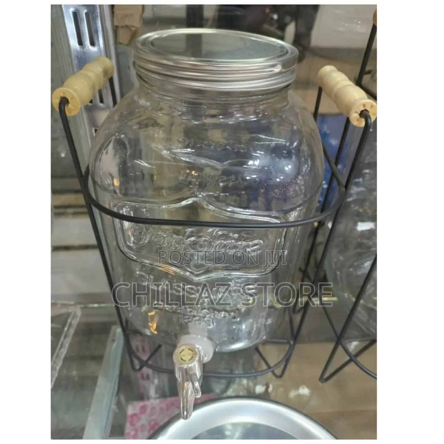 Glass Juice Dispenser.