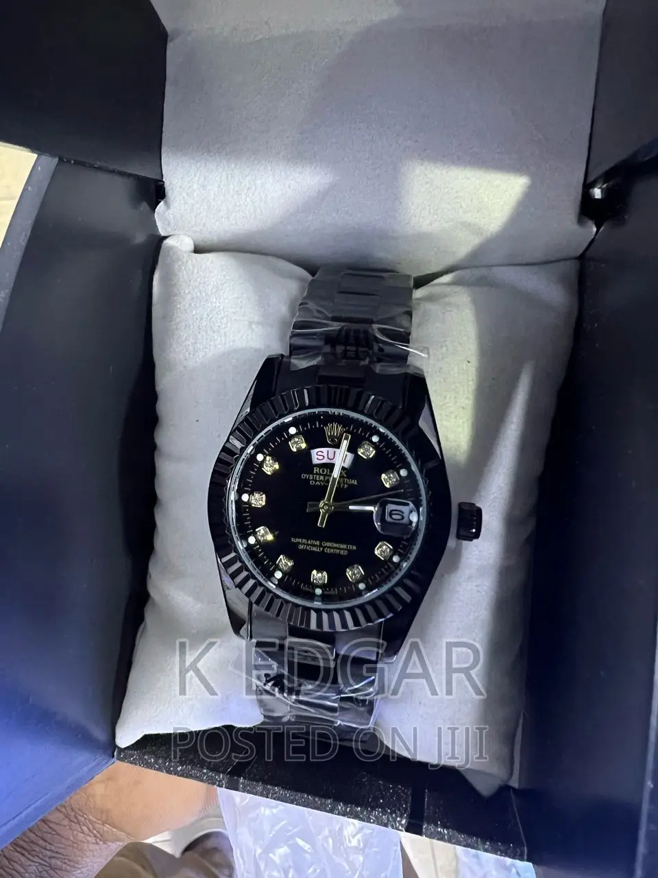 Black Rolex Watch in a Box