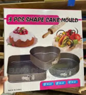 3 PCS Heart Shape Baking Pan Moulds