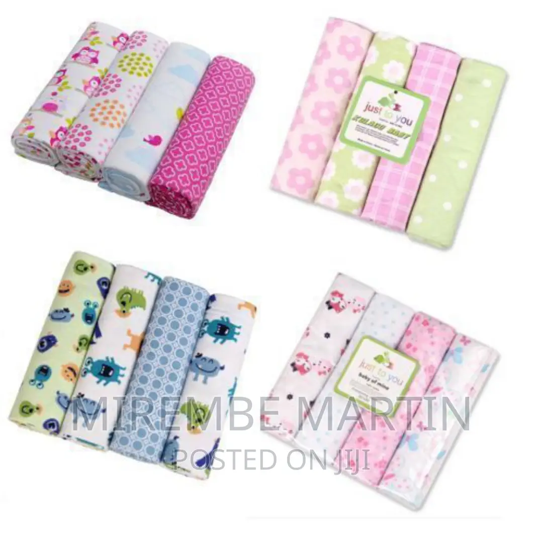 4pcs Cotton New Born Baby Receiving Bedsheets