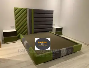 Geometric Leather Bed 5x6