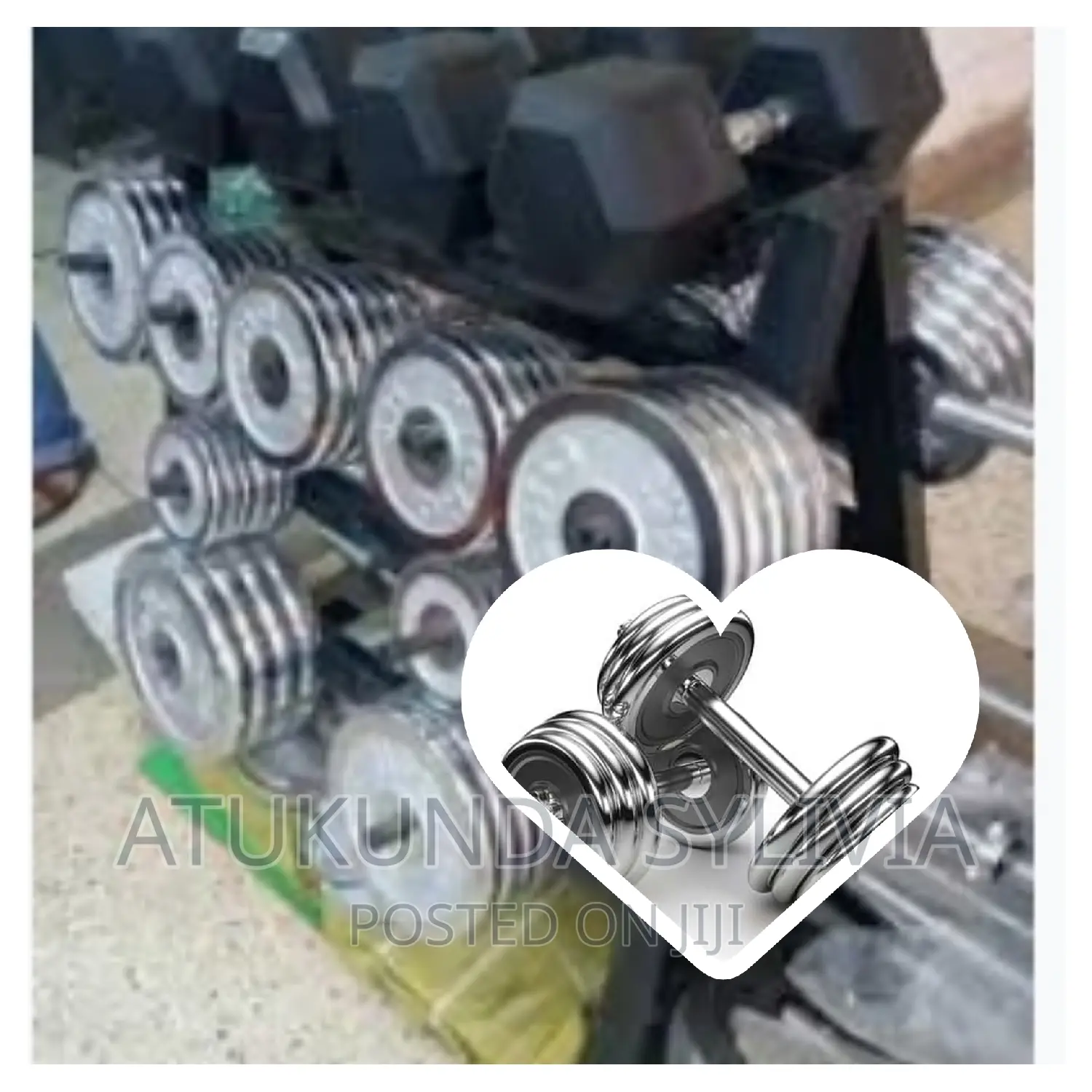 Silver Plates Dumbbell