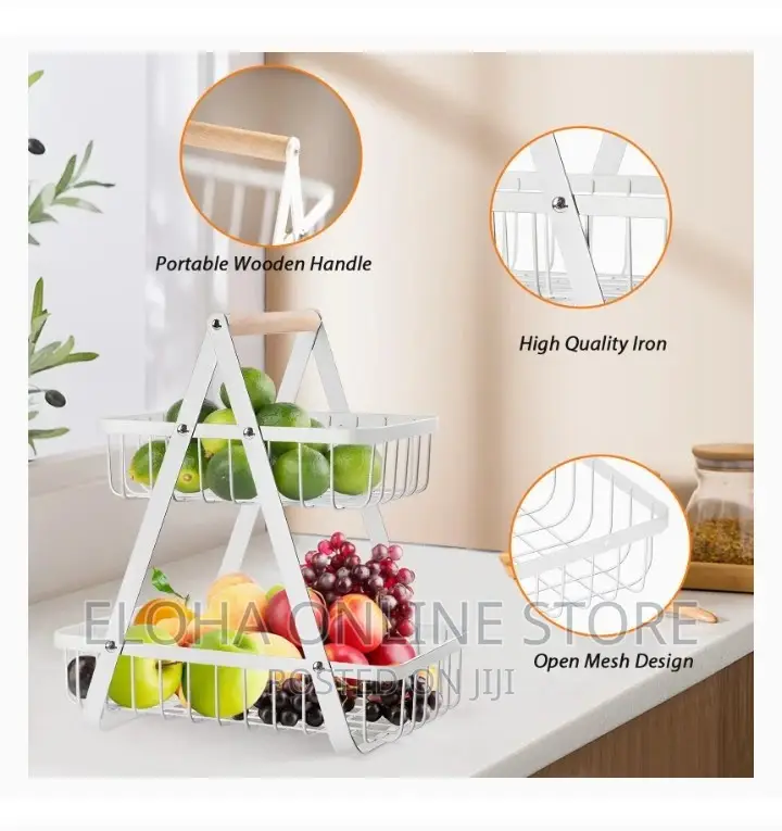 2 Tier Fruit Basket for Kitchen