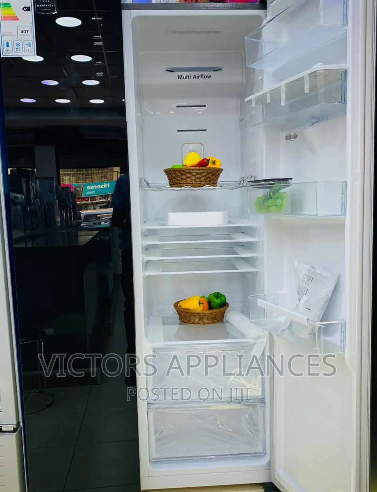 Brand New Hisense 670L Side by Side Refrigerator Black