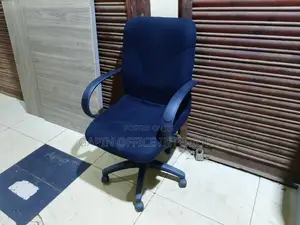Short Back Office Chairs, 2 Pieces ( Black)