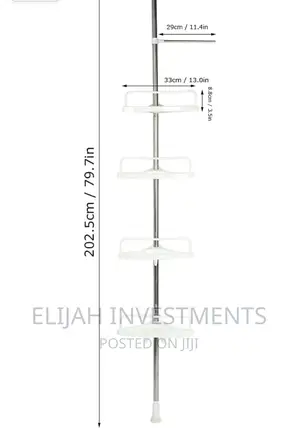 4tier Stainless Steel Bathroom Corner Shelf