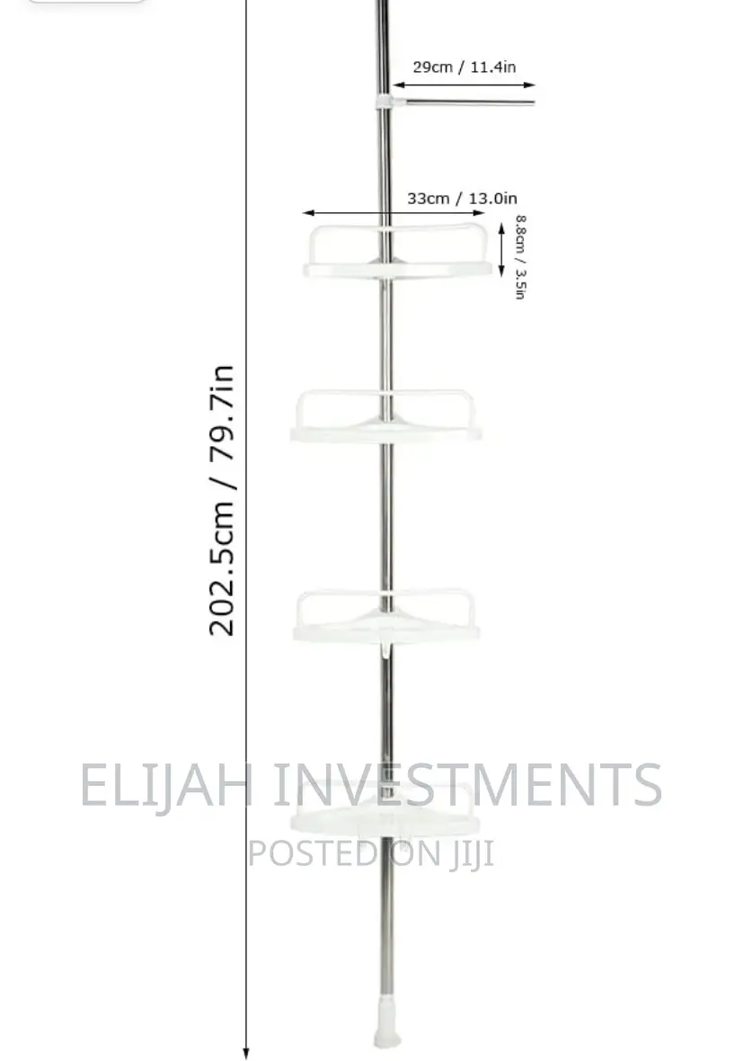 4tier Stainless Steel Bathroom Corner Shelf