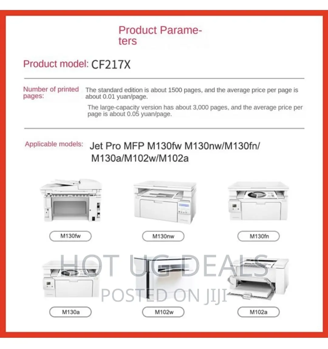 Black Toner Cartridge With Chip for HP M102A M102W MFP M130A