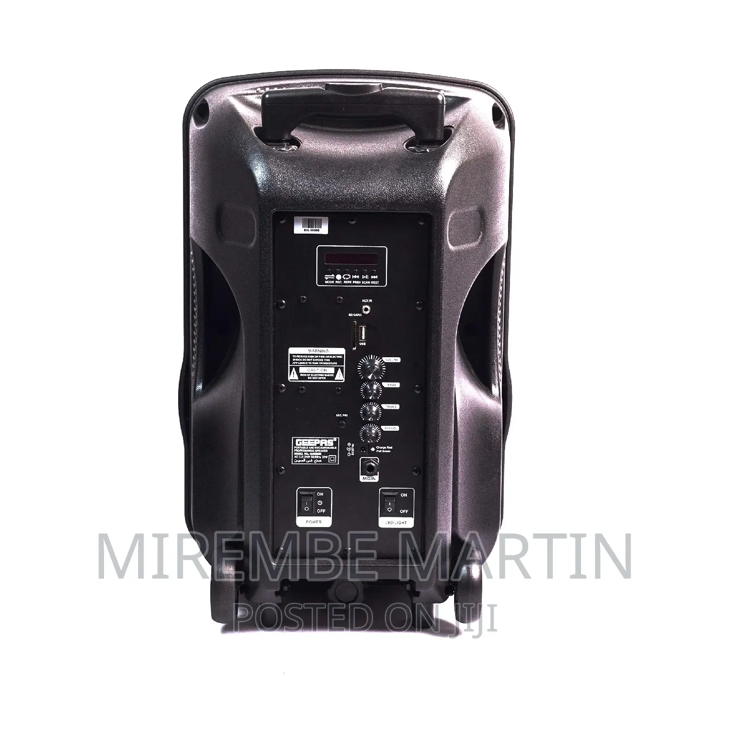 Geepas Portable Rechargeable Professional Speaker System