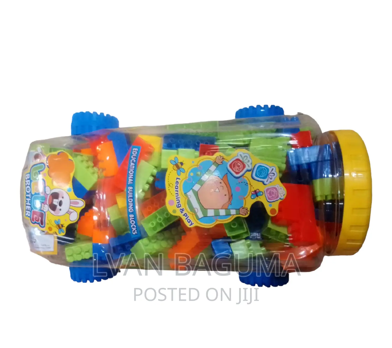 Transparent Car Toy With Building Blocks Inside