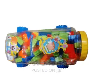 Transparent Car Toy With Building Blocks Inside