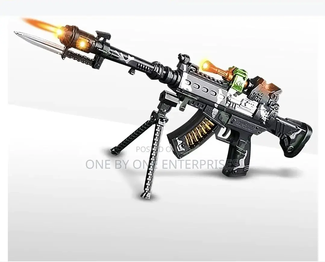 Kids Toys Guns With Knife Stand Miltary Assault Rifle