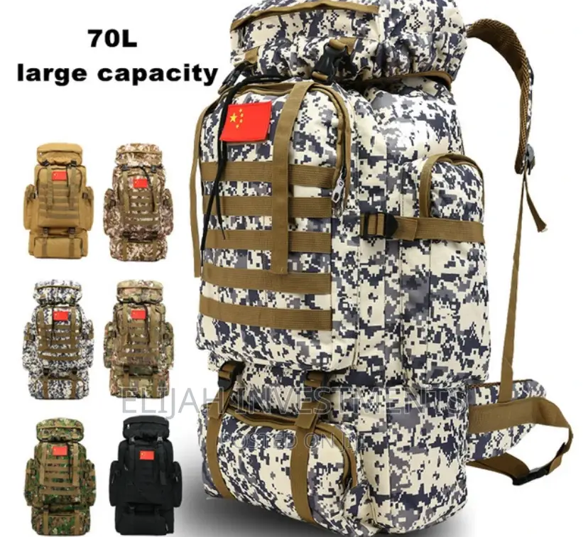 70L Field Mountaineering Bag With Waterproof