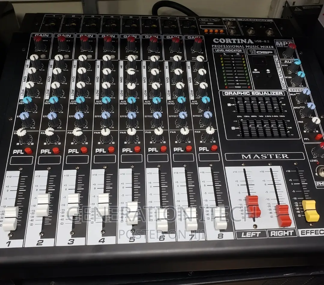 Cortina Amp Mixer 8 Channel With USB for Music Play
