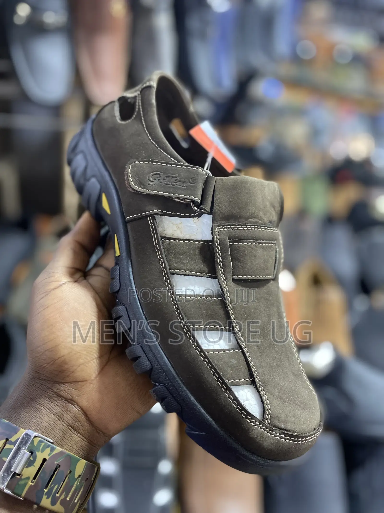 Men’S Casual Genuine Flat Open Shoes